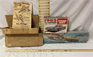 Lindberg , Aurora & Corvette Model Kits