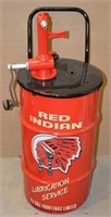 Grease Barrel On Cart Restored to Red Indian Theme