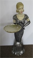 Bombay Heritage lady statue with tray. Measures: