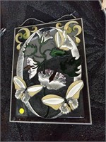 stain glass wall hanging approx 8x12"