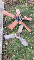 (2) Metal and Wood Ceiling Fans