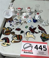 STAIN GLASS AND BLOWN GLASS ITEMS