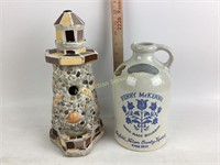 Henry McKenna handmade bourbon pottery jug.