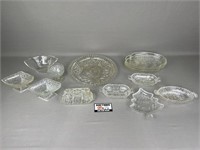 Snack Plates, Glass Dishes, Indiana Glass