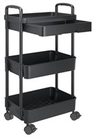 Mobile 3-Tier Utility Rolling Cart, NEW