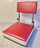 Vintage red & white folding stadium seat