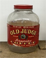 Old Judge coffee Jar