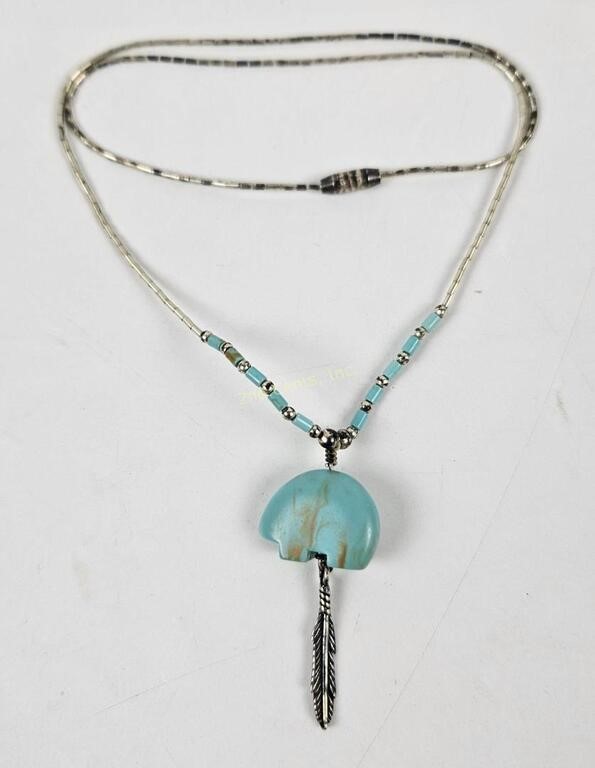 Indian Themed Turquoise Necklace