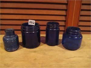 cobalt blue jars .