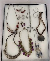 Lot of pretty necklaces and earrings