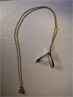 Sterling Silver Necklace w/ a SS Wishbone Pendant