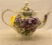 Sadler Teapot with Purple Flowers Made in England
