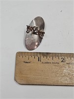 Single Sterling Earring w/ Copper Wire