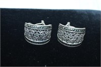 Pair of Italian Bohemian Style Hoop Earrings