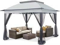 $200  Cool Spot 11x11 Pop-Up Gazebo Tent (Gray)