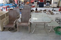 PATIO TABLE, 6 CHAIRS & 2 SIDE TABLES