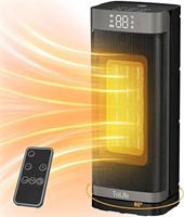 Space Heater Indoor with Thermostat, 16 inch PTC