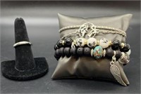 Boutique Bracelets And Ring. Size 6.