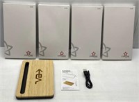 Lot of 4 Starline Bamboo Wireless Chargers NEW