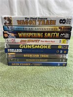 Stack of western DVDs