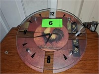 ROOSTER ROUND WALL CLOCK