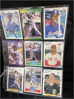 SHEET OF 9 STARS OF THE ERA CARDS