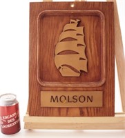 Plaque Molson vintage en bois