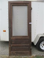 ANTIQUE SCREEN DOOR WITH ALL HARDWARE