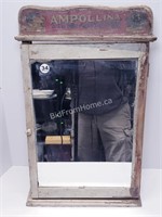 ANTIQUE DYE ADVERTISING CABINET