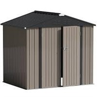 Lacoo 6' x 8'Patio Steel Lockable Storage Shed for