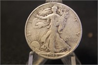 1945-D Walking Liberty Silver Half Dollar