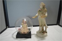 Vintage Bisque Doll in Globe & Victorian Porcelain