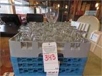 LOT, (30) WATER GOBLETS W/THIS RACK