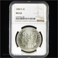 1880-S Silver Morgan $1 (NGC MS 62)