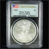 2009 Silver Eagle $1 First Strike (PCGS MS70)