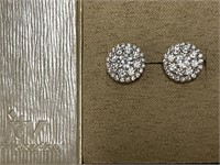 Sterling Simulated Diamonds Earrings 4gr TW