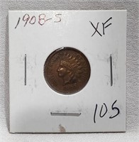 1908-S Cent XF-Obverse Scratches