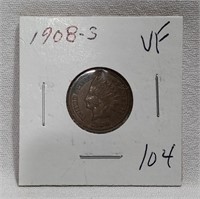 1908-S Cent XF