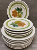 (7) Franciscan Floral Salad Plates & (5) Bread