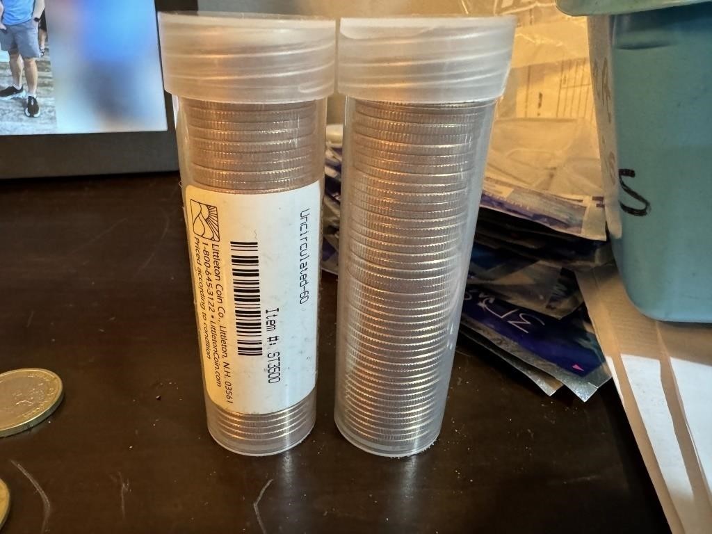TWO ROLLS OF 50 EACH STATE QUARTERS