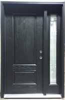 36" Wide Woodgrain Door W/1-Sidelite