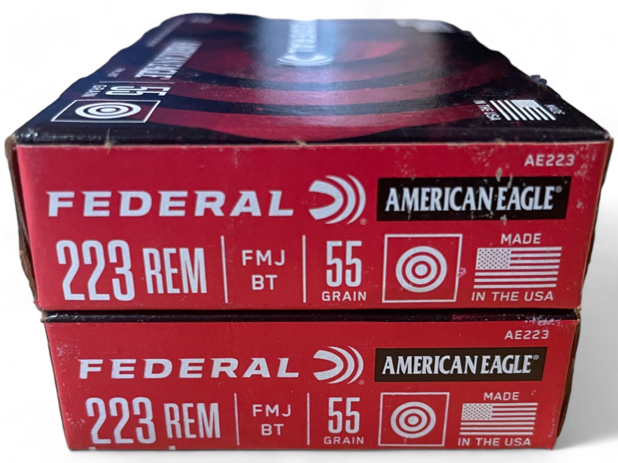 2 Boxes of Federal .223 Rem Ammo