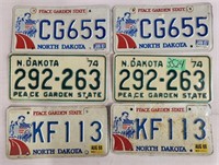6 – License Plates – North Dakota, Some Vintage