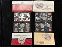 1987 & 1988 US Mint Uncirculated Coin Sets