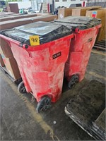 (2) ROLLING GARBAGE CANS
