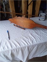 Large Wooden Helicopter Decoration