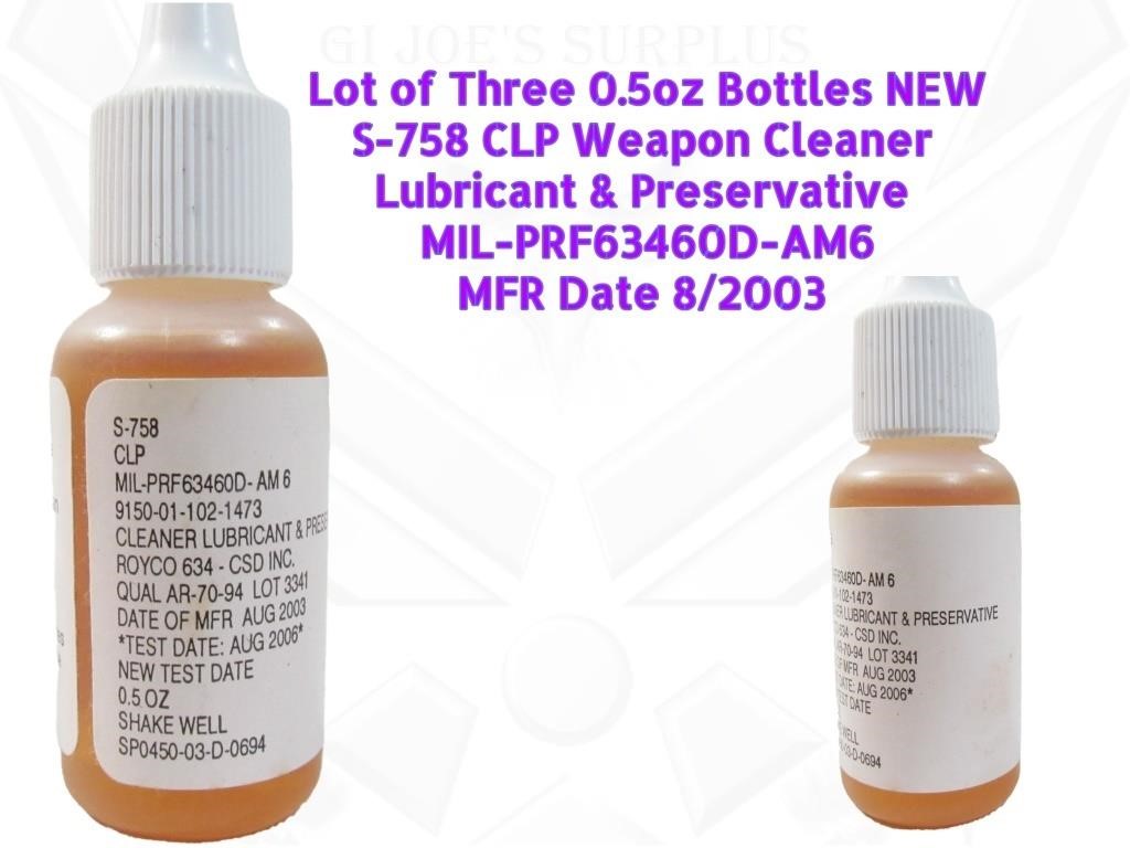 3 Bottle CLP Military Weapon Cleaner Breakfree 4G3