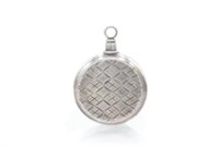 Edwardian period silver perfume bottle pendant