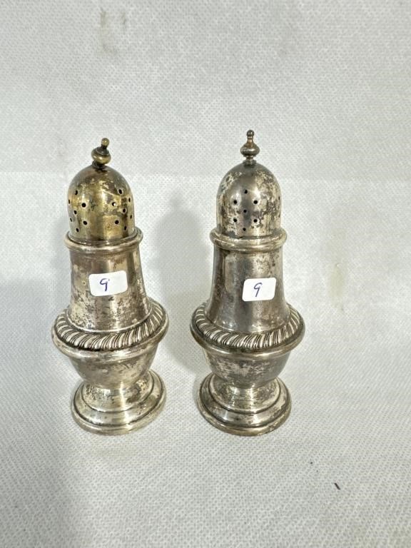 PAIR ALVIN STERLING SILVER SALT & PEPPER