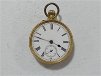 STAMPED 18K POCKET WATCH